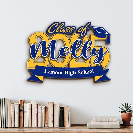 Custom Graduation Name Sign - Laser Cut Double Layer